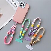 preiswerte Telefon-Lanyards &amp;amp; Handgelenkbänder-Handy Hülle Handyhüllen Für Kordeln Universal Mit Handgelenkschlaufe Farbverläufe Geometrisches Muster Polyester