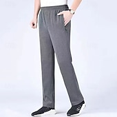 baratos Calças de Corrida &amp; Meias-Homens Calças de perna reta Calças de Dormir Com bolsos Calças Ginásio Roupa Esportiva Dar certo Outono &amp; inverno Academia Exterior Corrida Delgado Roupa de esporte Roupas Esportivas Cor Sólida Preto
