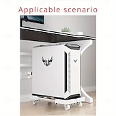 preiswerte Haushaltswaren-verstellbarer Computerwagen aus Metall mit Universalrädern und belüfteter Kühlbasis – Desktop-Computerständer zur Aufbewahrung im Büro