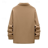 economico Giubbotti Casual-Per uomo Giacca Leggera Giacca Cargo Giacca Casual Vacanza Quotidiano Caldo Tasca Primavera Autunno Semplice Moda Classico Bavero Regolare Nero Rosso Cachi Grigio chiaro Grigio scuro Giacca