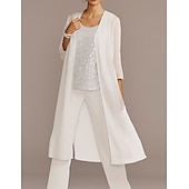 economico impacchi della madre-Chiffon 3/4 Sleeve Shrugs Cape  For Party Evening Mother of Bride  Wedding Guest Simple Pure Color Wedding Wraps dress to impress