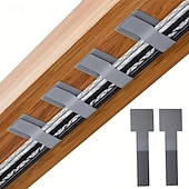 economico Contenitori per abbigliamento-50 fascette autoadesive in velcro per impieghi gravosi – nere, grigie &amp;scrivania bianca multiuso &amp;cinghie per la gestione dei cavi da ufficio, organizer in nylon