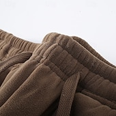preiswerte Jogginghosen-Herren Jogginghose Fleecehose Hose Winterhose Kordelzug Tasche Elastischer Bund Einfach Komfort Warm Sport im Freien Täglich Mode Lässig Schwarz Khaki Mikroelastisch