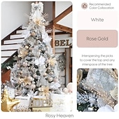 olcso Koszorúk, Girlandok és Díszek-15 db karácsonyi csillámos dísz, arany csillogó golyók és fényes bogyók, műpisztácia karácsonyfára, ünnepi parti dekoráció