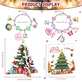 cheap Advent Calendar-Christmas Advent Calendar Bracelets 2025 for Girls, 24 Days DIY Jewelry Making Kit with 22 Charm Beads and 2 Adjustable Bracelets, Xmas Countdown Gift for Kids Teens Women