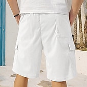 cheap Casual Shorts-Men's Shorts Summer Shorts Casual Shorts Corduroy Shorts Drawstring Pocket Elastic Waist Plain Comfort Breathable Short Outdoor Vacation Sport Casual Navy Blue