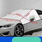 abordables Servicio de Vehículo-Funda magnética antinieve para coche, funda para media nieve con protección para parabrisas delantero, parasol grueso y protector de nieve resistente al calor para invierno y verano.