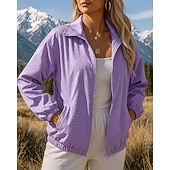 abordables Vestes imperméables-Femmes Veste d'extérieur Veste de randonnée Extérieur Imperméable Coupe-vent Léger Respirant Tenues de randonnée Vêtements de randonnée Printemps Automne Veste Chasse Escalade Camping / Randonnée