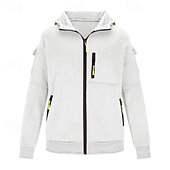 abordables Sudadera Táctica-Hombre Sudadera Sudadera con capucha y cremallera completa Sudadera táctica con capucha Rojo tinto Negro Blanco Verde Ejército Rojo Con Capucha Plano Cremallera Deporte Casual Diario Ropa de calle