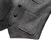 זול ג&#039;קט גברים-בגדי ריקוד גברים וסט חֲזִיָה Gilet חופשה מפלגה עֵסֶק אופנתי יום יומי אביב סתיו כיס כפתורים פוליאסטר נוח אחיד חזה יחיד כפתור יחיד דש רגיל חאקי אפור כהה אֵפוֹד