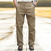 Men's Cargo Pants Trousers Pocket Buttons Plain Wearable Outdoor Daily Camping & Hiking Fashion Classic Royal Blue Khaki4