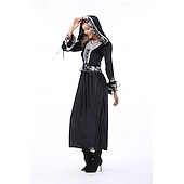 levne Kostýmy pro páry a skupiny-Čerodějnice Čaroděj předvečer Všech svatých Šaty Fancy kostým Kostýmy pro páry cosplay Dospělé Dámské předvečer Všech svatých Karneval Výkon Párty Jednoduché Halloweenské kostýmy Oblékněte se