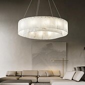 お買い得  ペンダントライト-ラウンドアラバスターシャンデリア 60cm チェーン調節可能