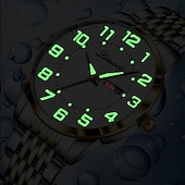 cheap Quartz Watches-The New Stainless Steel Digital Large Dial Fashionable Men'S Business Watch With Ipx7 Water Resistance Luminous Calendar Day Display Casual Quartz Watch Simple And Versatile Men'S Sports Wristwatch