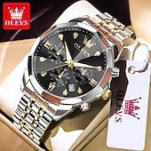 cheap Quartz Watches-The New Olevs Men&#039;S Business Watch With Luminous Calendar Small Three-Hand Moon Phase Display Multi-Functional Quartz Watch Waterproof Casual And Fashionable Men&#039;S Sports Wristwatch