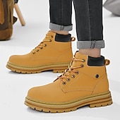 preiswerte Arbeitsschuhe-Outdoor-Arbeitsstiefel für Herren – robuste Schnürstiefeletten mit dicker Sohle zum Wandern, Bauen, für die Arbeit auf dem Bauernhof und für die tägliche Freizeit