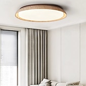 abordables Plafonniers à intensité variable-Plafonnier LED à intensité variable en continu, luminaire décoratif de plafond en pierre, plafonnier LED de 50 cm, design circulaire et rond, luminaire LED pour la maison &amp;bureau 110-240v