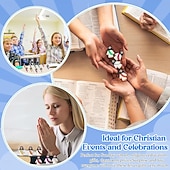 preiswerte Ostern-50/100 Stück kleine Jesusfiguren, Original Jesus, ich liebe dich, in Großpackung, winzige Statuen, Mini-Gummispielzeug zum Verstecken spielen, Weihnachts-, religiöse Party-Gastgeschenke, Sonntagsschule