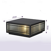 Недорогие Постовый свет-Водонепроницаемые наружные светильники-колонны, уличные светильники-колонны, квадратные светильники-колонны со степенью защиты IP65, уличные водонепроницаемые светильники-колонны из алюминиевого