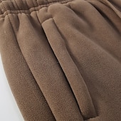 preiswerte Jogginghosen-Herren Jogginghose Fleecehose Hose Winterhose Kordelzug Tasche Elastischer Bund Einfach Komfort Warm Sport im Freien Täglich Mode Lässig Schwarz Khaki Mikroelastisch
