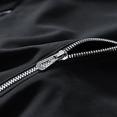 baratos Jaquetas Casuais-Homens jaqueta leve Jaqueta casual Férias Diário Bolsos Outono Inverno Tecido Moda Clássico Colarinho Chinês Padrão Preto cáqui Cinzento Casaco