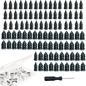 olcso Járműszolgáltatás-100 db gumiabroncs javító gumiszeg, gumiabroncs javító gumicsavarok fekete színben, gumiabroncs csavardugó, gyorsszerszám önkiszolgáló gumiabroncs javító szeg autó motorkerékpár gumiabroncshoz,