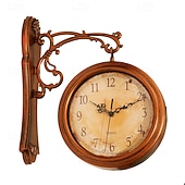 cheap Wall Accents-Outdoor Clocks European Style Retro Wall Clock Innovation and Fashion Living Room Double-Sided Clock Classic Clock Wall Bedroom Decoration Clock Wall Clocks Bedrooms