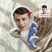 baratos Têxteis-Almofada personalizada com foto personalizada, almofada humanóide criativa faça você mesmo, presente de aniversário engraçado para amigos, almofada com foto exclusiva, presentes com foto