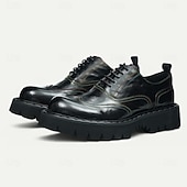 billige Klassiske Pensko-Herresko med burgunderfargede brogues og oxford-sko, klassiske snøresko for kontoret, banketter og spesielle anledninger