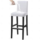 Недорогие Крышка обеденного стула-водонепроницаемые чехлы для стульев-табуретов, чехлы для стульев из спандекса с ромбовидным жаккардом, универсальные всесезонные чехлы для стульев для банкетов, свадеб и домашнего декора