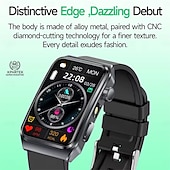 お買い得  スマートウォッチ-tk73 スマートウォッチ アウトドア Bluetooth 通話 1.57インチ 大画面 体温 血圧 酸素モニター スマートウォッチ