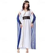 Недорогие Древний Рим и Египет-Древняя Греция ROMAN Необычные костюмы Платье-тога богиня Маскарадный костюм Жен. фантазия Хэллоуин Карнавал Выступление Для вечеринок Взрослые Платье Пояс Накидка