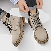 preiswerte Arbeitsschuhe-Outdoor-Arbeitsstiefel für Herren – robuste Schnürstiefeletten mit dicker Sohle zum Wandern, Bauen, für die Arbeit auf dem Bauernhof und für die tägliche Freizeit