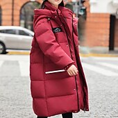 economico Giacca in piuma e parka per ragazze-Bambini Ragazze Giacca in piuma Giacca da esterno Giacca Imbottita Arcobaleno Moda Tenere al caldo Antivento All&#039;aperto Cappotto Capispalla 4-12 Anni Autunno Nero Rosso Verde