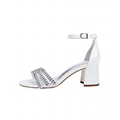 baratos cocktail-sandálias femininas de salto bloco de cetim roxo com tiras de strass - sapatos sociais elegantes e abertos para coquetéis e ocasiões formais