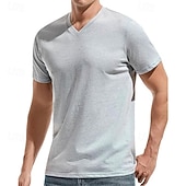 男性用 Tシャツ 半袖シャツ ティートップ 半袖 Vネック 夏 平織り ファッション デザイナー ベーシック クラシック バケーション ストリート お出かけ ブラック ホワイト レッド メンズトップTシャツ お買い得  ベーシックTシャツ-男性用 Tシャツ 半袖シャツ ティートップ 半袖 Vネック 夏 平織り ファッション デザイナー ベーシック クラシック バケーション ストリート お出かけ ブラック ホワイト レッド メンズトップTシャツ