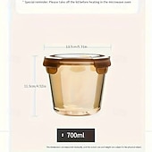 cheap Kitchen Utensils &amp; Gadgets-Multifunction Microwave Safe Glass Lunch Box with Lid – Perfect for Office Employees, Keeps Food Fresh and Warm, Ideal for Soup, Fruit, and More