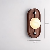 baratos Candeeiros de Parede de interior-Indoor Wall Light LED Marble Wood Living Room Bedroom Metal Wall Lights Wall Light Fixtures for Bedroom Bathroom