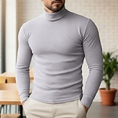 economico maglione pullover da uomo-Per uomo Maglione di Natale Maglioni di Natale Maglione per le feste Maglione Maglione a maglia A Coste Maglia Top Regolari Lavorato a maglia Semplice Dolcevita Moda Casual Vacanza Abbigliamento
