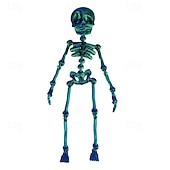 levne Party Supplies-3D tištěné kostrové lidské klouby pohyblivé dětské halloweenské hračky kreativní samolepky na ledničku