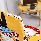 tanie Pokrowiec na krzesło do jadalni-Elastyczny pokrowiec na krzesło do jadalni, przyjazny dla zwierząt, zdejmowany i nadający się do prania pokrowiec na krzesło, trwały ochraniacz na krzesło do hotelu, jadalni, sali bankietowej, wesela