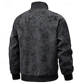 economico Giacca in ecopelle-Per uomo Giacca in Ecopelle Giacca da Biker Giacca da Moto Vacanza Quotidiano Antivento Caldo Tasca Primavera Autunno Semplice Moda Classico Collo alla coreana Regolare Nero Grigio Giacca