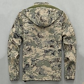 cheap Fleece &amp; 3 in 1 Jackets-Men's Hiking Jacket Fleece Jacket Winter Coat Puffer Jacket Thermal Set Winter Autumn / Fall Outdoor Camo Thermal Warm Waterproof Windproof Top Black Green Khaki