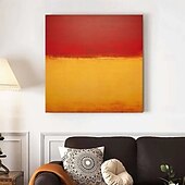 Χαμηλού Κόστους Ελαιογραφίες-διάσημος Mark rothko πολύχρωμο αφηρημένο έργο τέχνης ζωγραφισμένο στο χέρι καμβά ζωγραφική μοντέρνα τέχνη τοίχου για γκαλερί διακόσμηση σπιτιού σαλονιού τεντωμένο πλαίσιο έτοιμο για κρέμασμα ή χωρίς