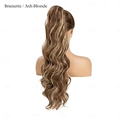halpa Poninhännät-hiuslisäke, scrunchy don&#039;t hairstyle, tuuhea kihara, sotkuinen nuttura, vaalea blondi, g5l