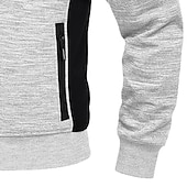 abordables Hoodie Tactique-Homme Sweat à capuche Sweat à capuche zippé intégral Sweat à capuche en polaire Sweat à capuche tactique Noir Blanche Vert Véronèse Rouge Bordeaux bleu marine À capuche Uni Fermeture éclair Sport