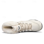 baratos Inverno e botas de neve-Botas de neve masculinas acolchoadas à prova d'água com gola de pele, calçados casuais quentes para caminhada ao ar livre no inverno