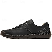 cheap Casual Lace-Up Shoes-Men's Brown Lace-Up Casual Shoes with Stitched Detailing, Comfortable Design for Daily Wear, Outdoor Adventures and Weekend Getaways