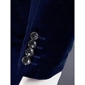 preiswerte Freizeitanzüge-Herren Blazerjacke Notch-Kragen Lässig Einfarbig Blazer Schwarz Dunkelblau Figurbetonter Schnitt Einreihig Zwei-Knöpfe