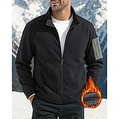 baratos Fleece &amp; Casacos 3 em 1-Homens Jaqueta de Trilha Jaqueta de lã para caminhada Inverno Ao ar livre Retalhos Térmico / Quente Macio Jaquetas em Velocino Caça Campismo / Escursão / Espeleologismo Preto Azul Real Cinzento